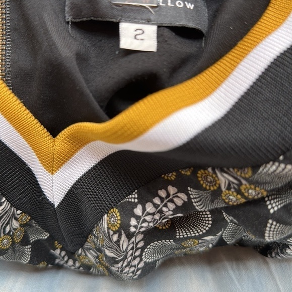 Slate & Willow Floral Varsity Trim V Neck Mini Dress in size 2. EUC - Picture 10 of 10